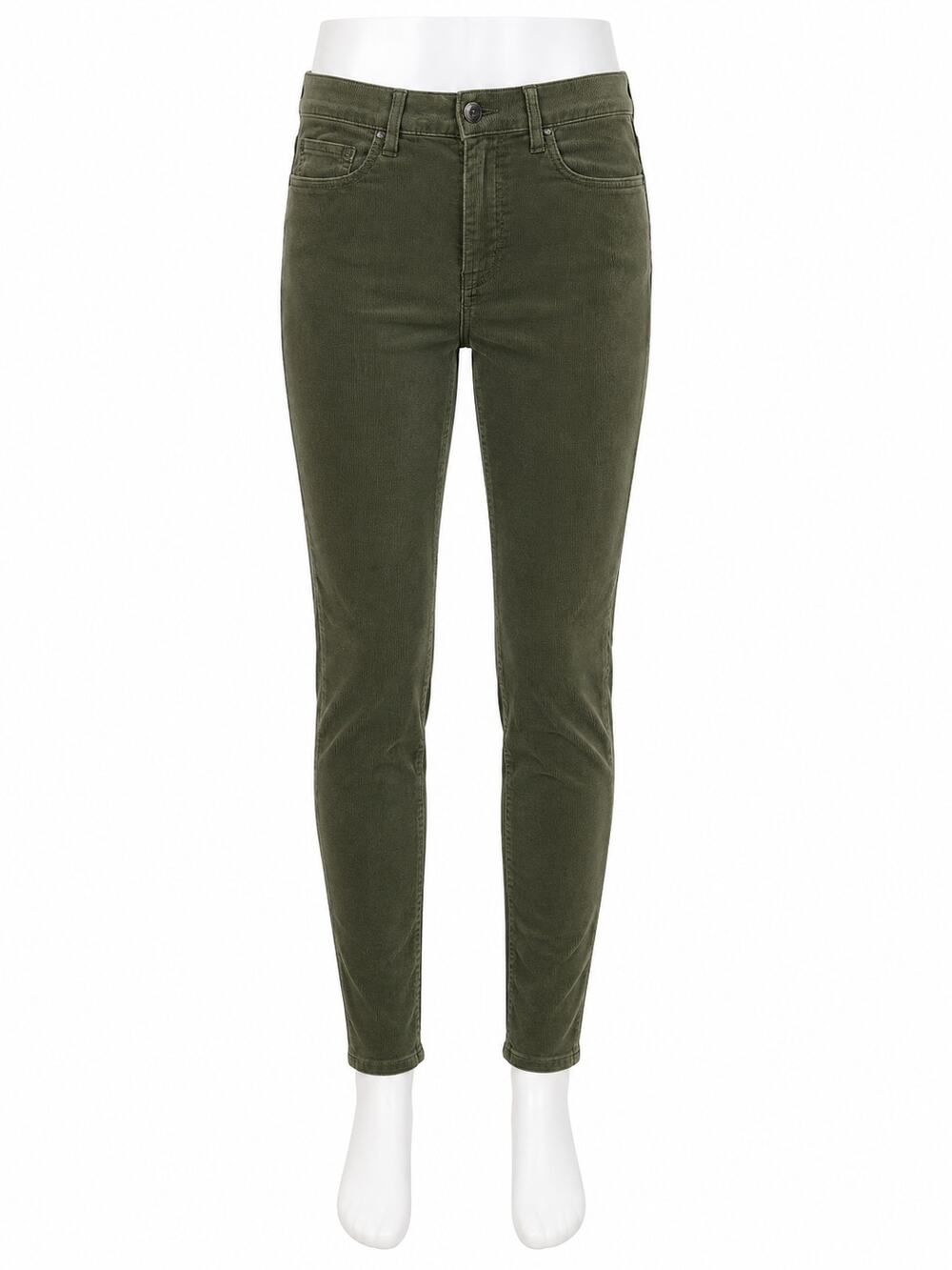 LOFT High Waist Green Skinny Corduroy Pants - Size 27 / 4